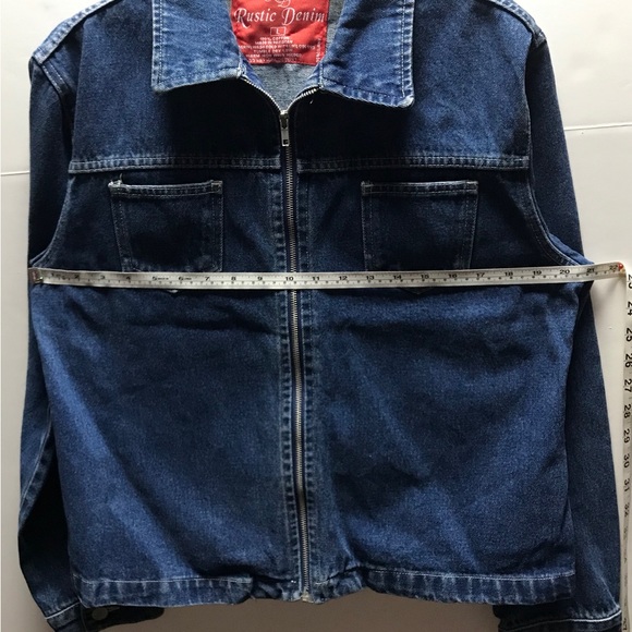 RUSTIC DENIM Women's  Full Zipper Jean Jacket #117636 Large - Picture 7 of 7